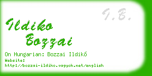 ildiko bozzai business card